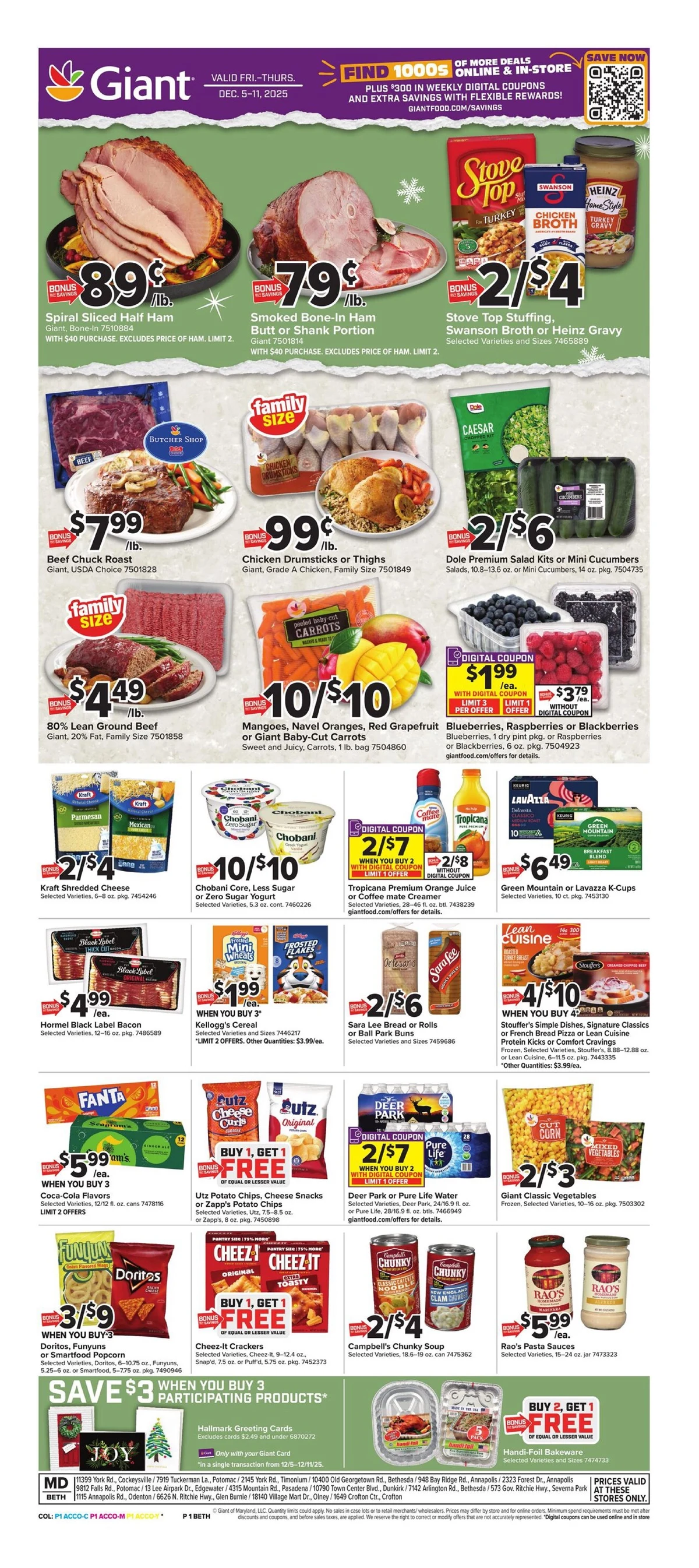 Giant Food Weekly Ad Dec 5 to 11, 2025 1 – giant food 5 11 01