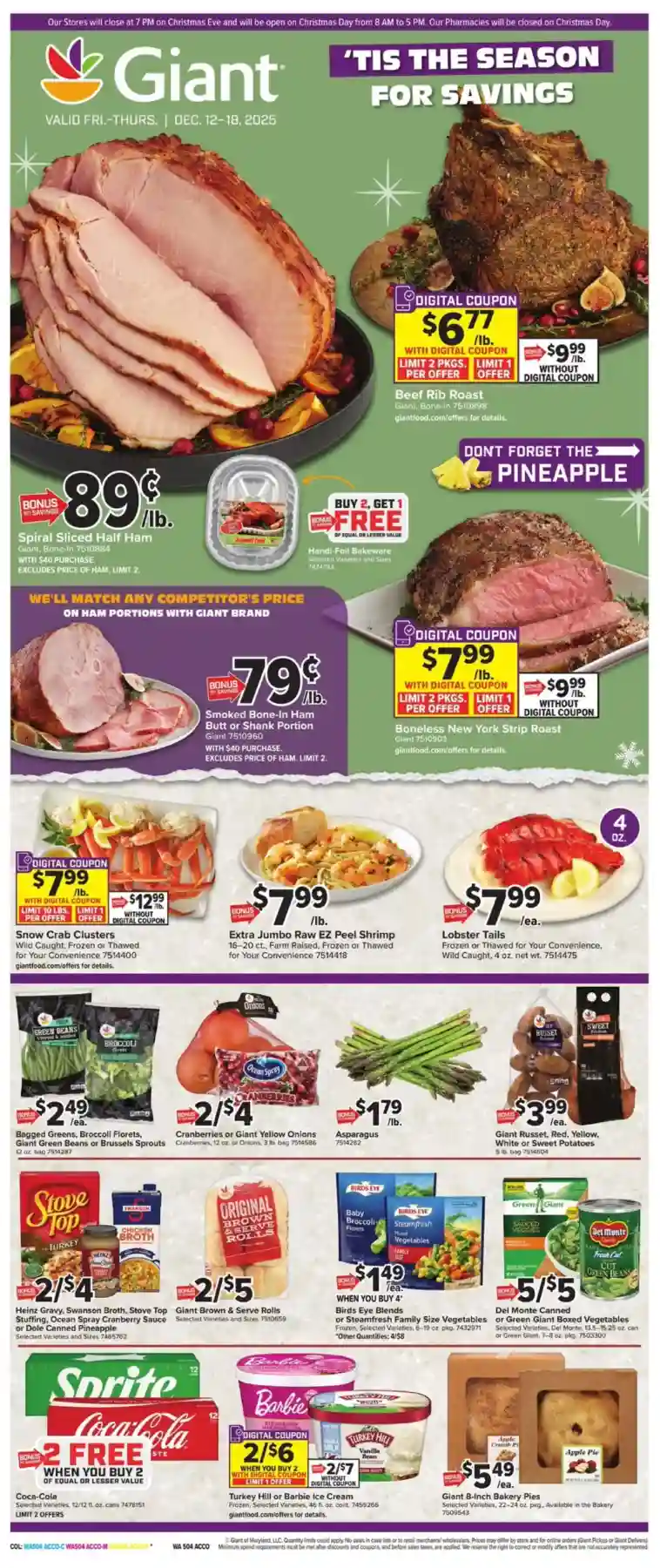 Giant Food Weekly Ad (12/12/25 - 12/19/25) preview 73 – giant food ad 12 18 01