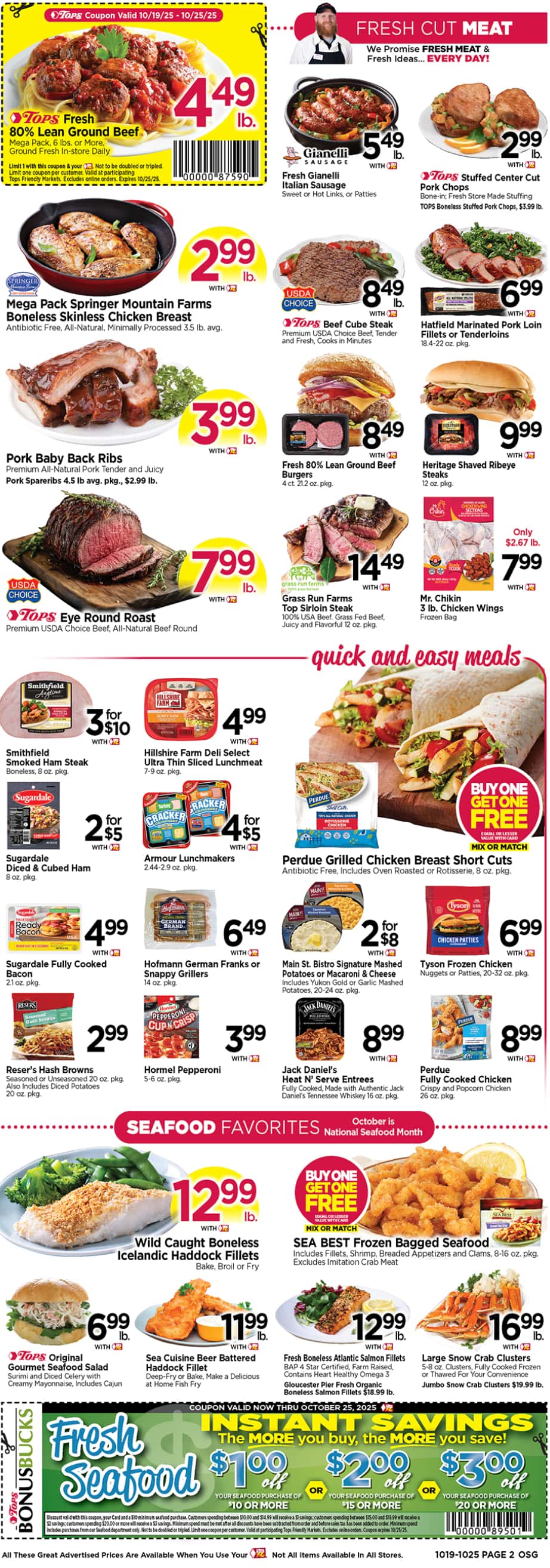Tops Weekly Ad October 19 to October 25, 2025 2 – tops weekly ad 101925 02