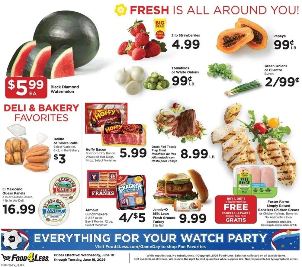Food 4 Less Weekly Ad Deals June 10 – 16, 2026 - Image 1 June 10 – 16