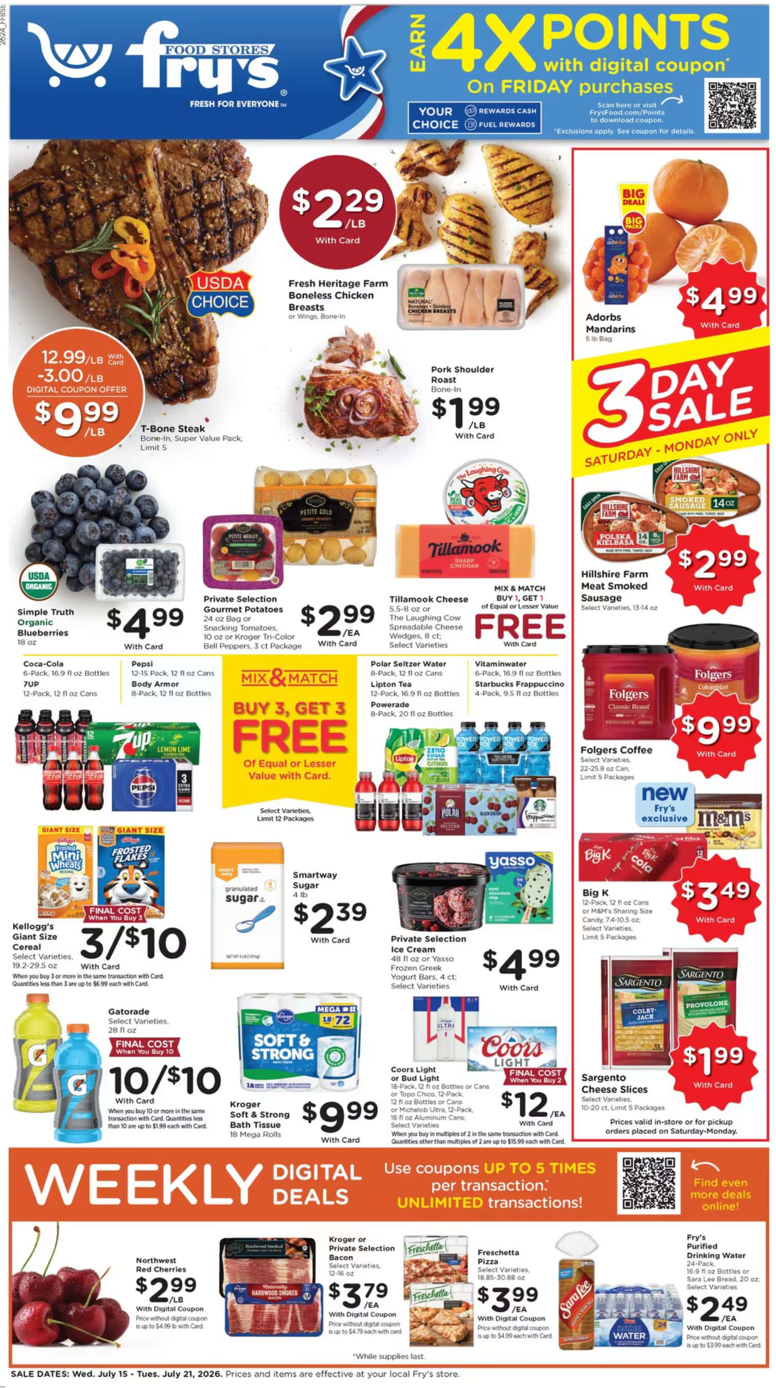 Fry'S Food Weekly Ad Deals July 22 - 28, 2026 - Image 1 July 15 - 21