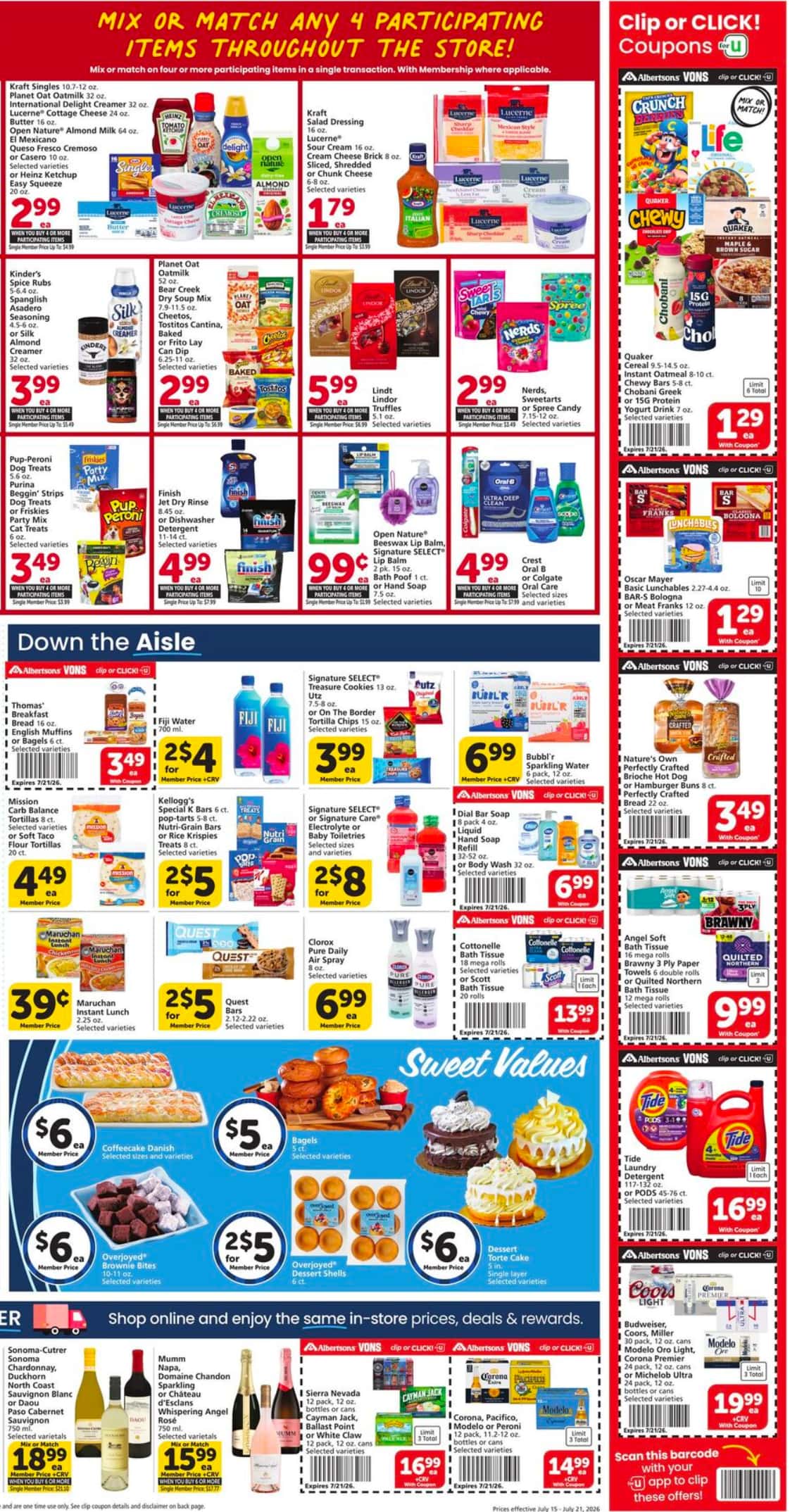 Vons Weekly Ad Deals July 22 - 28, 2026 - Image 1 July 15 - 21
