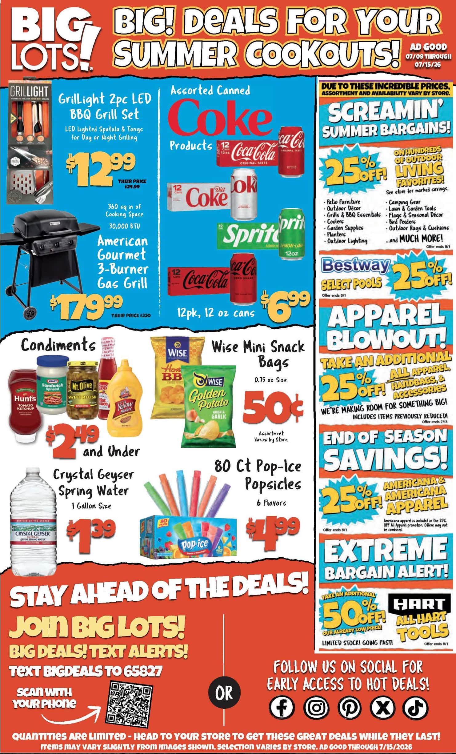 Big Lots Weekly Ad July 23 - 29, 2026 - Image 1 July 9 - 15