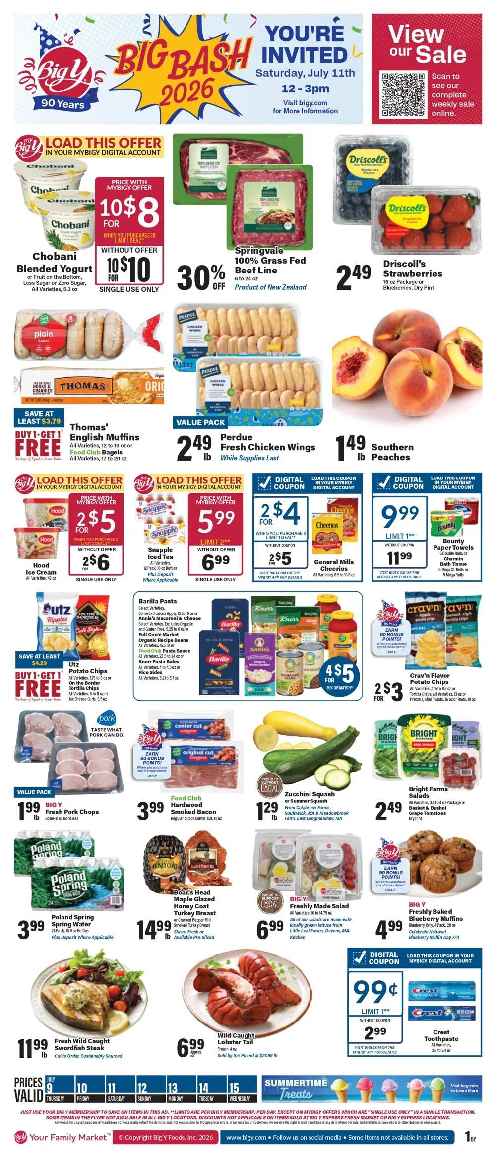 Big Y Weekly Ad July 23 - 29, 2026 - Image 1 July 9 - 15