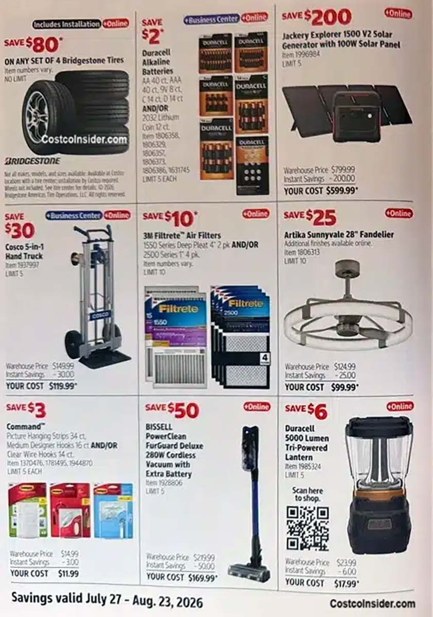 Costco Weekly Ad Deals July 27 – August 23, 2026 - Image 1 July 27 - August 23