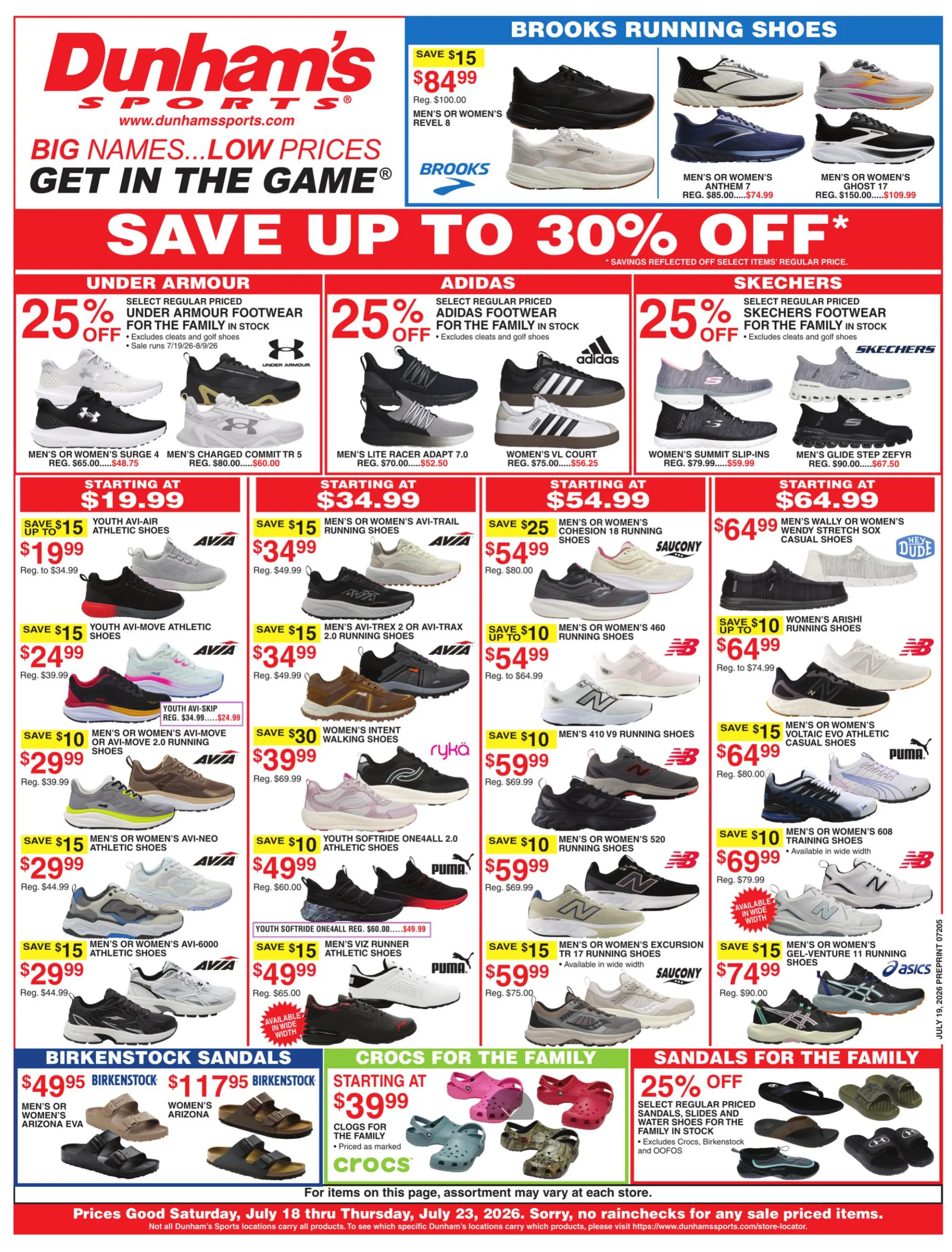 Dunham'S Sports Weekly Ad July 18 - 23, 2026 - Image 1 July 18 - 23