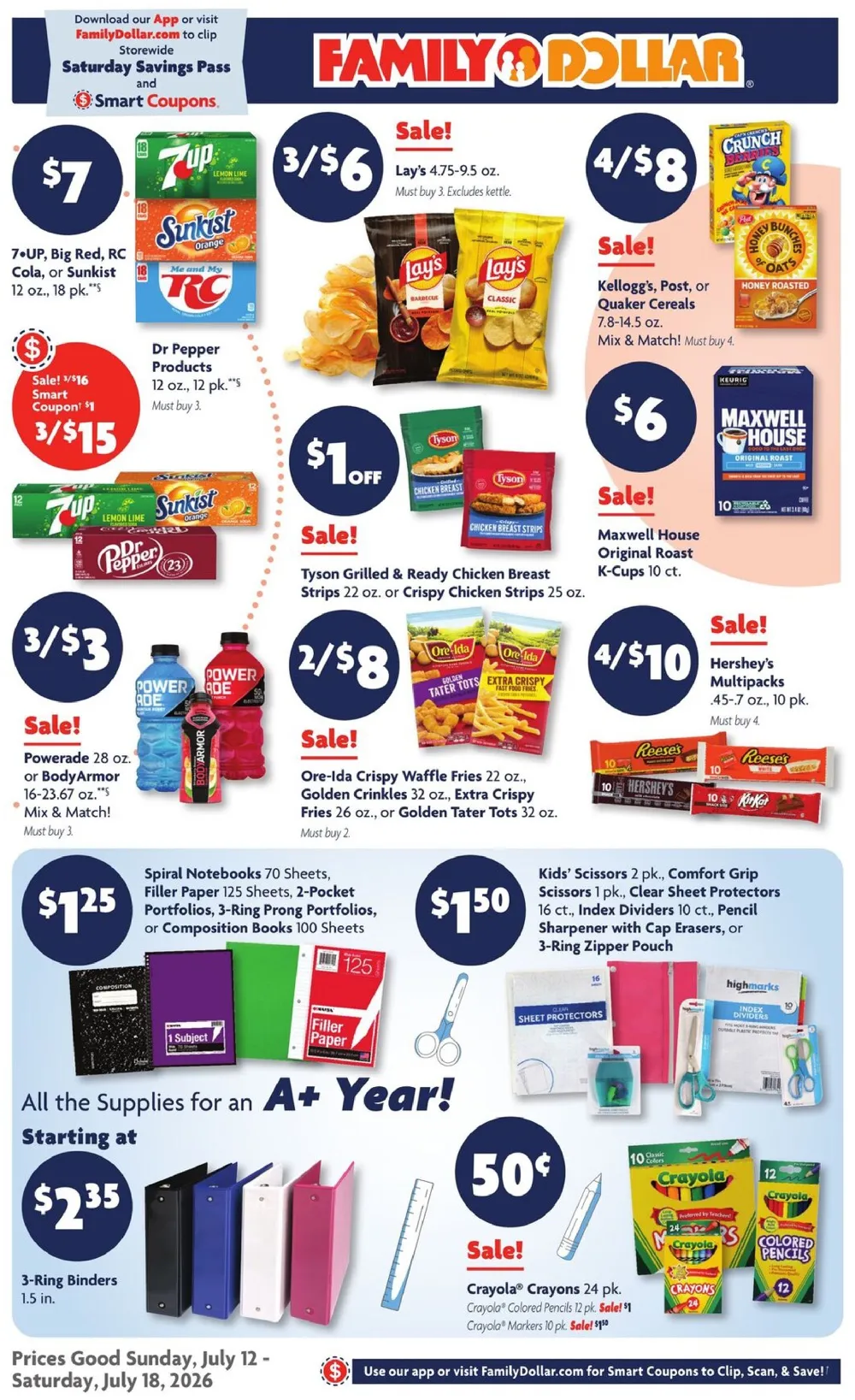 Family Dollar Weekly Ad July 19 - 25, 2026 - Image 1 July 12 - 18