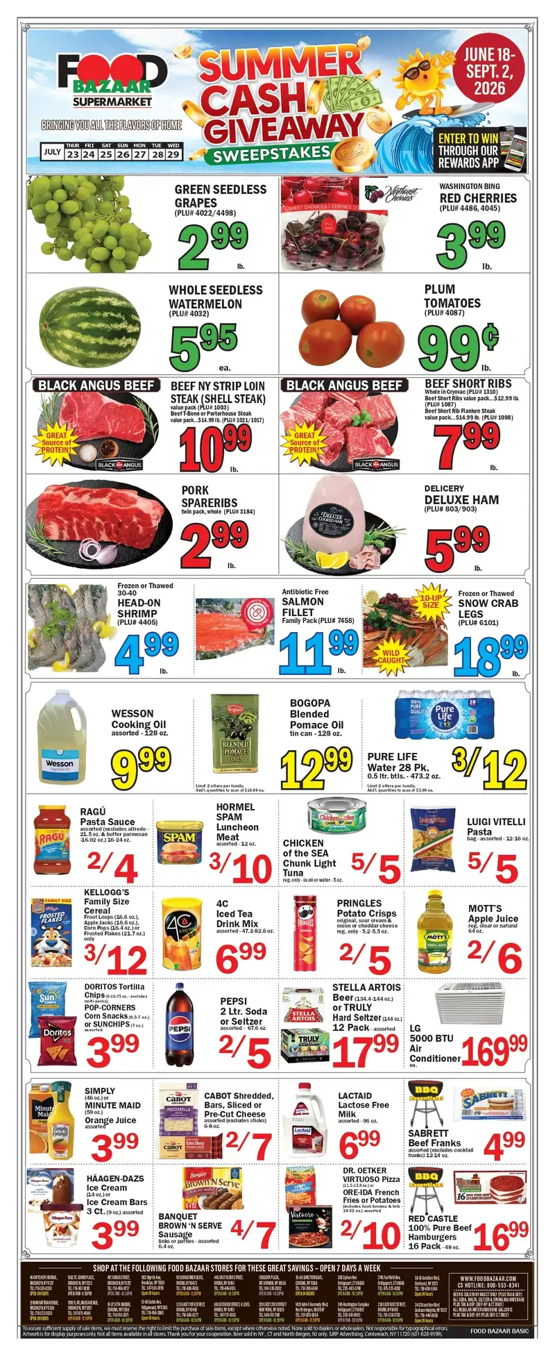 Food Bazaar Weekly Ad Deals July 23 - 29, 2026 - Image 1 July 23 - 29