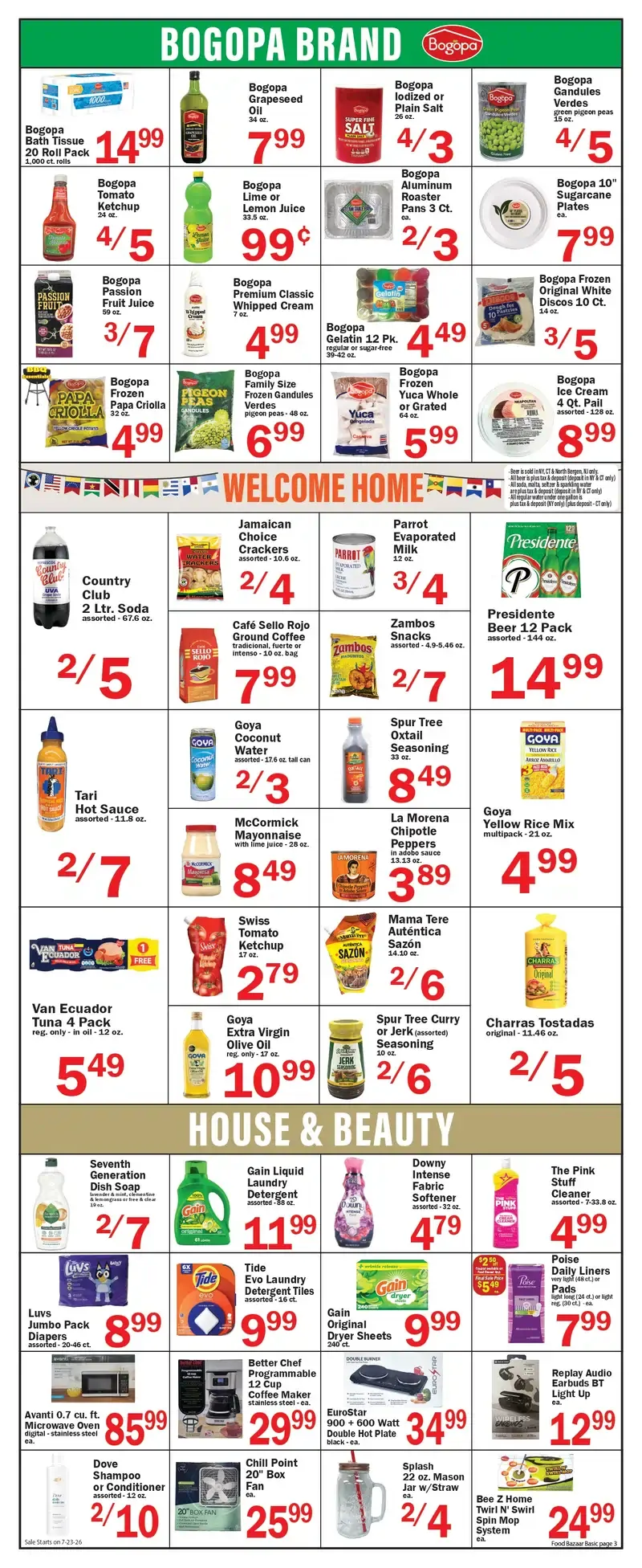 Food Bazaar Weekly Ad Deals July 23 - 29, 2026 - Image 1 July 23 - 29