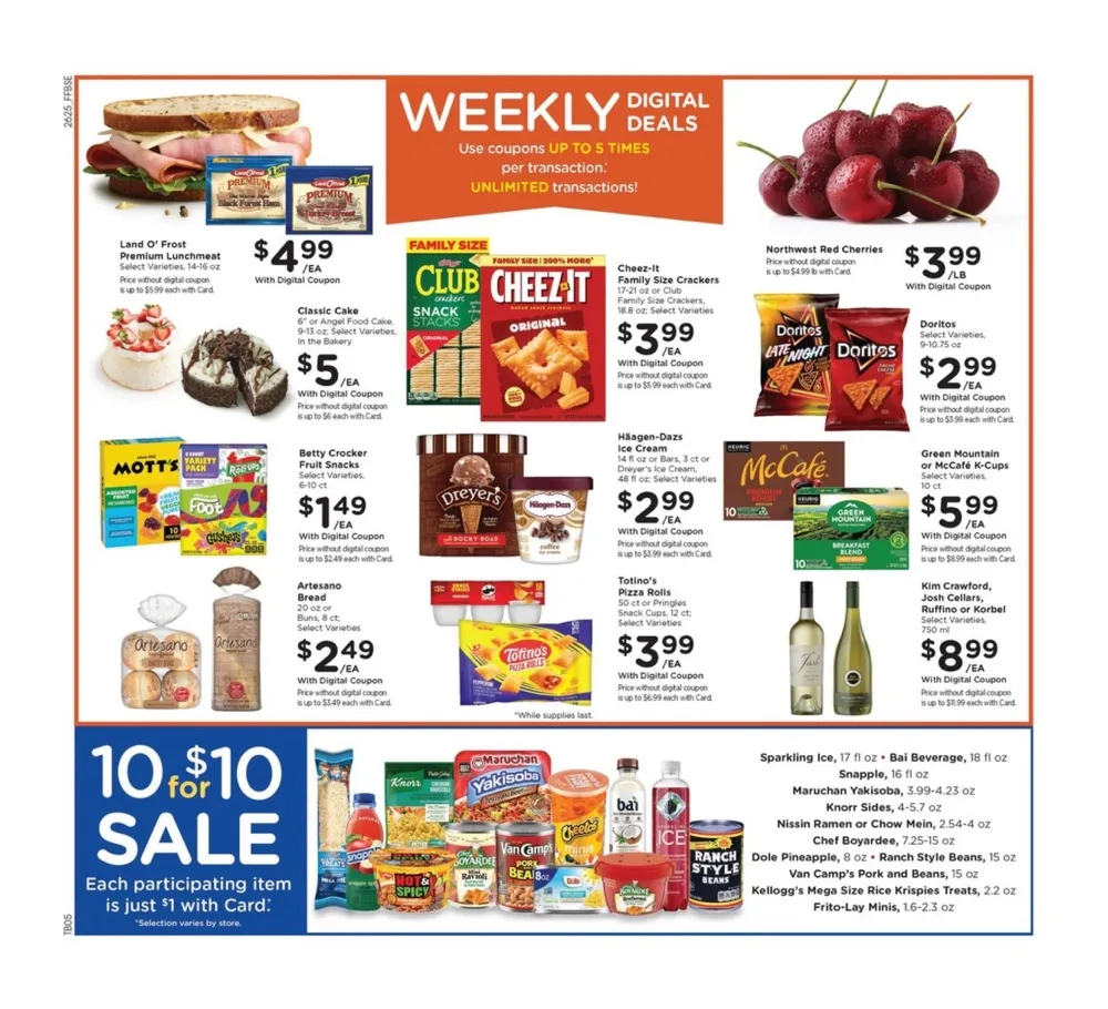 Fry'S Food Weekly Ad Deals July 22 - 28, 2026 - Image 1 July 22 - 28