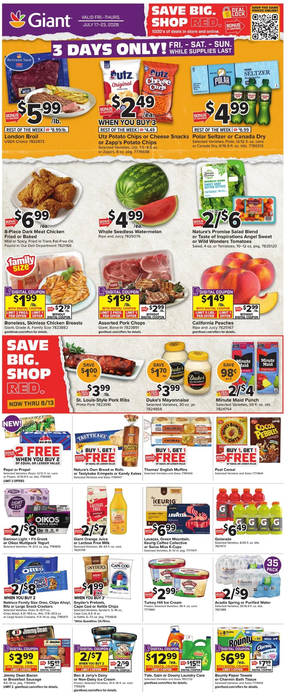 Giant Food Weekly Ad July 17 - 23, 2026 - Image 1 July 17 - 23