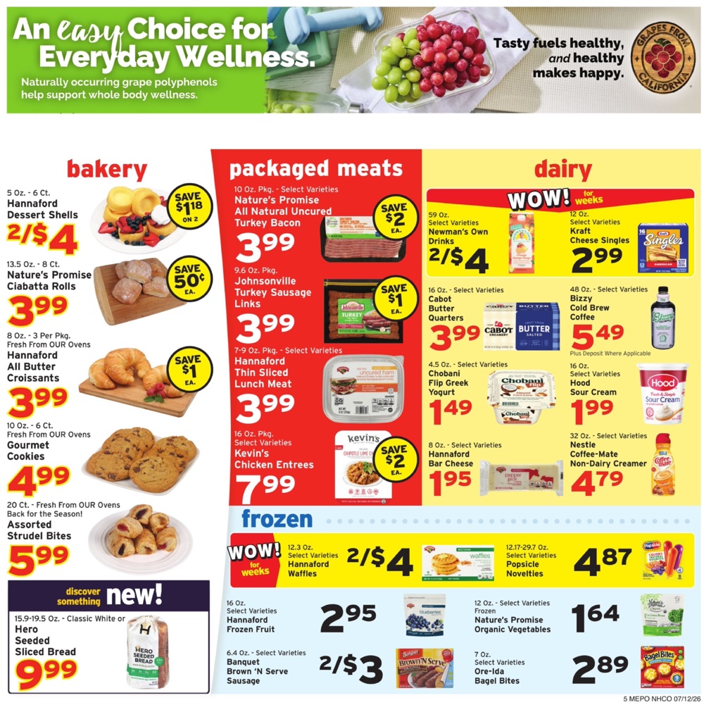 Hannaford Weekly Ad Deals July 19 - 25, 2026 - Image 1 July 12 - 18
