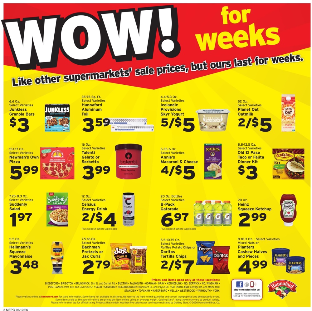 Hannaford Weekly Ad Deals July 19 - 25, 2026 - Image 2 July 12 - 18
