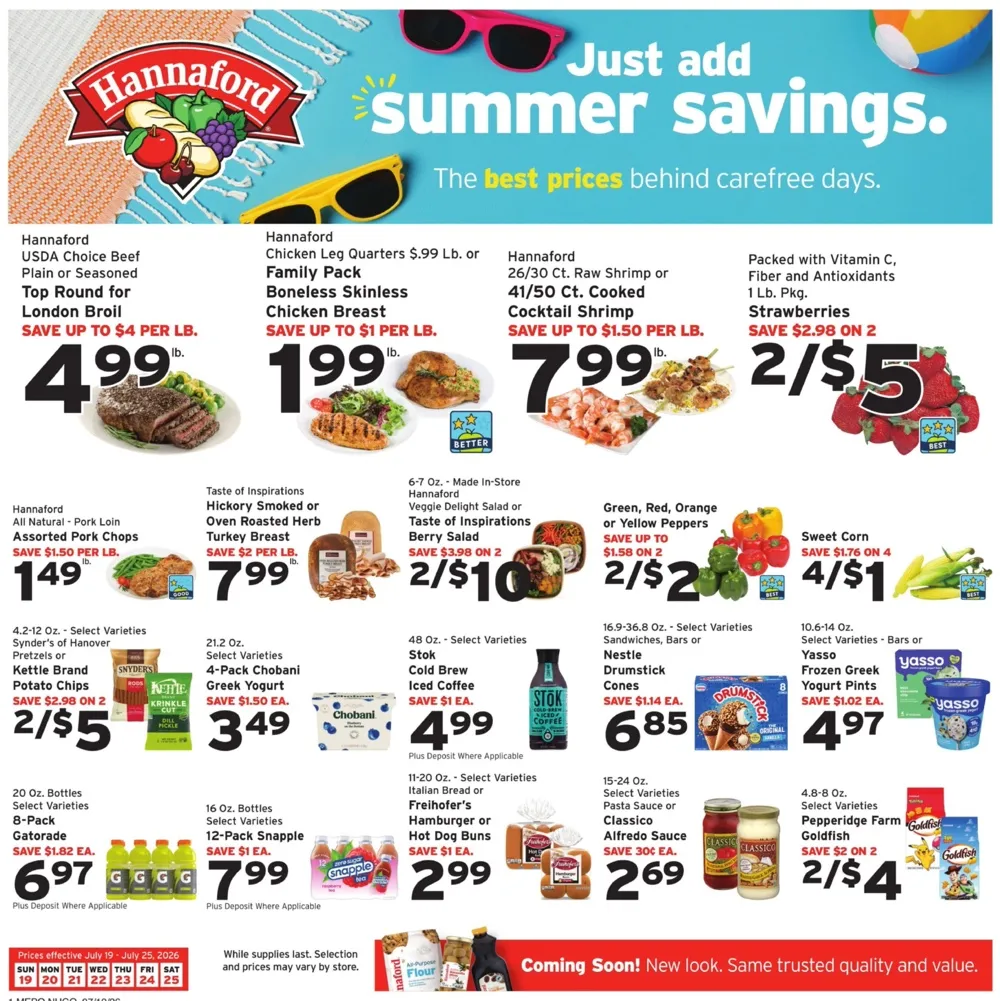 Hannaford Weekly Ad Deals July 19 - 25, 2026 - Image 1 July 19 - 25