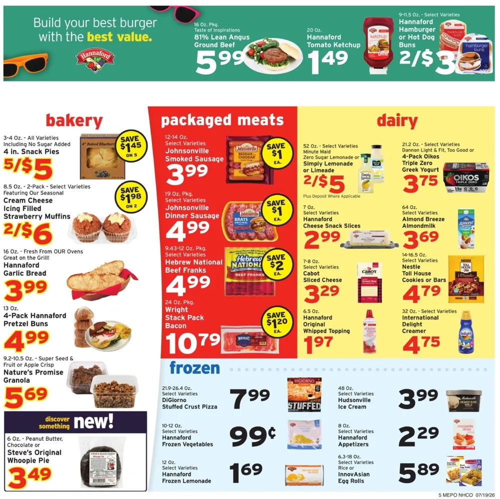 Hannaford Weekly Ad Deals July 19 - 25, 2026 - Image 1 July 19 - 25