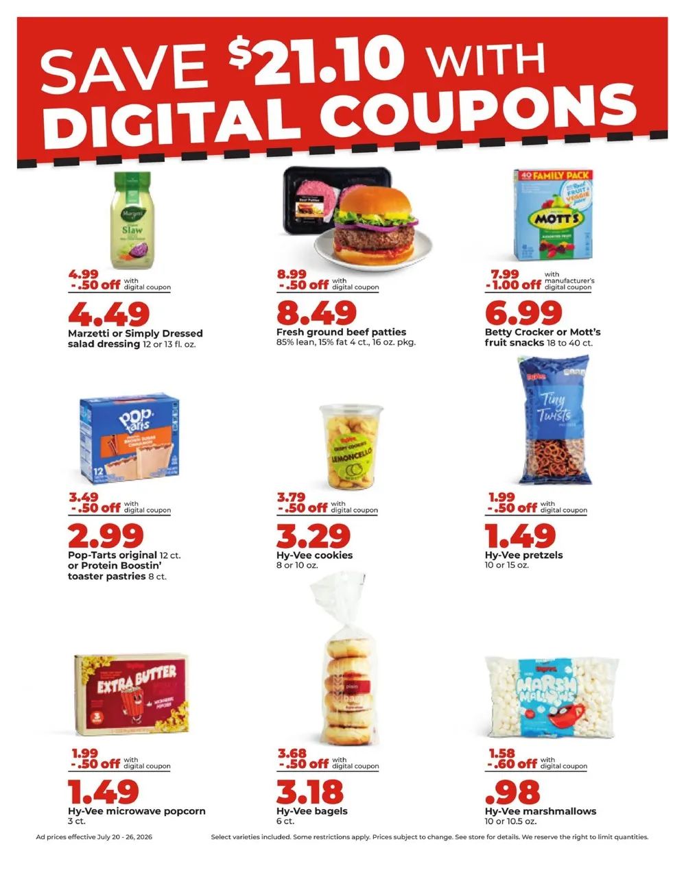 Hy-Vee Weekly Ad Deals July 20 - 26, 2026 - Image 1 July 20 - 26