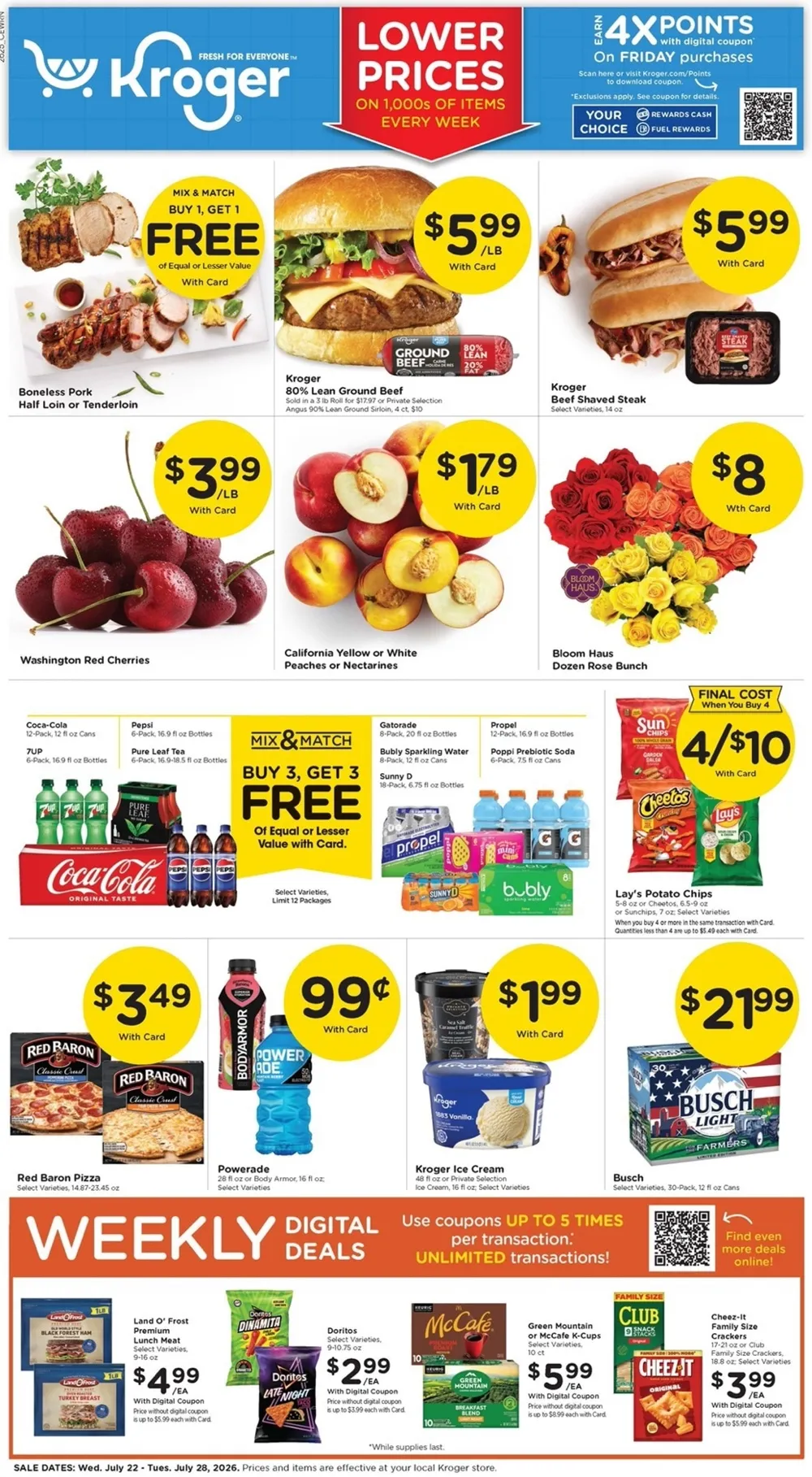 Kroger Weekly Ad Deals July 29 - August 4, 2026 - Image 1 July 22 - 28