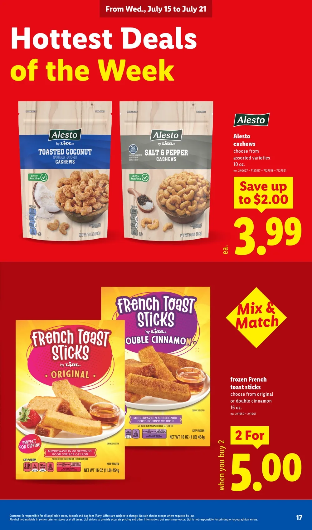 Lidl Weekly Ad Deals July 22 - 28, 2026 - Image 1 July 15 - 21