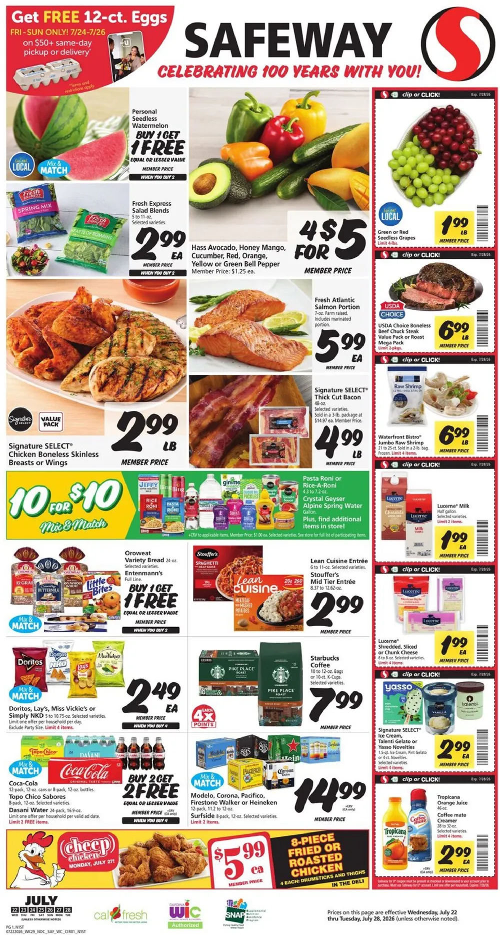 Safeway Weekly Ad Deals July 22 - 28, 2026 - Image 1 July 22 - 28