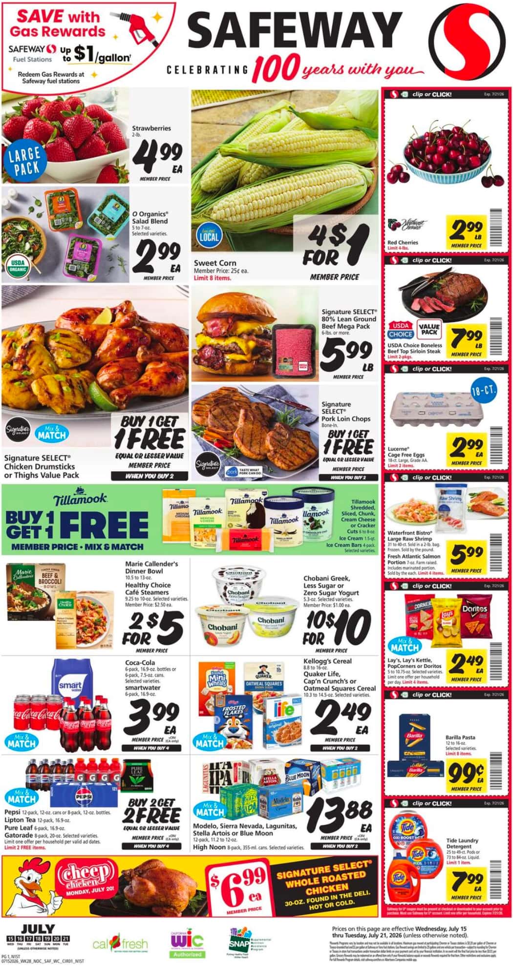Safeway Weekly Ad Deals July 22 - 28, 2026 - Image 1 July 15 - 21