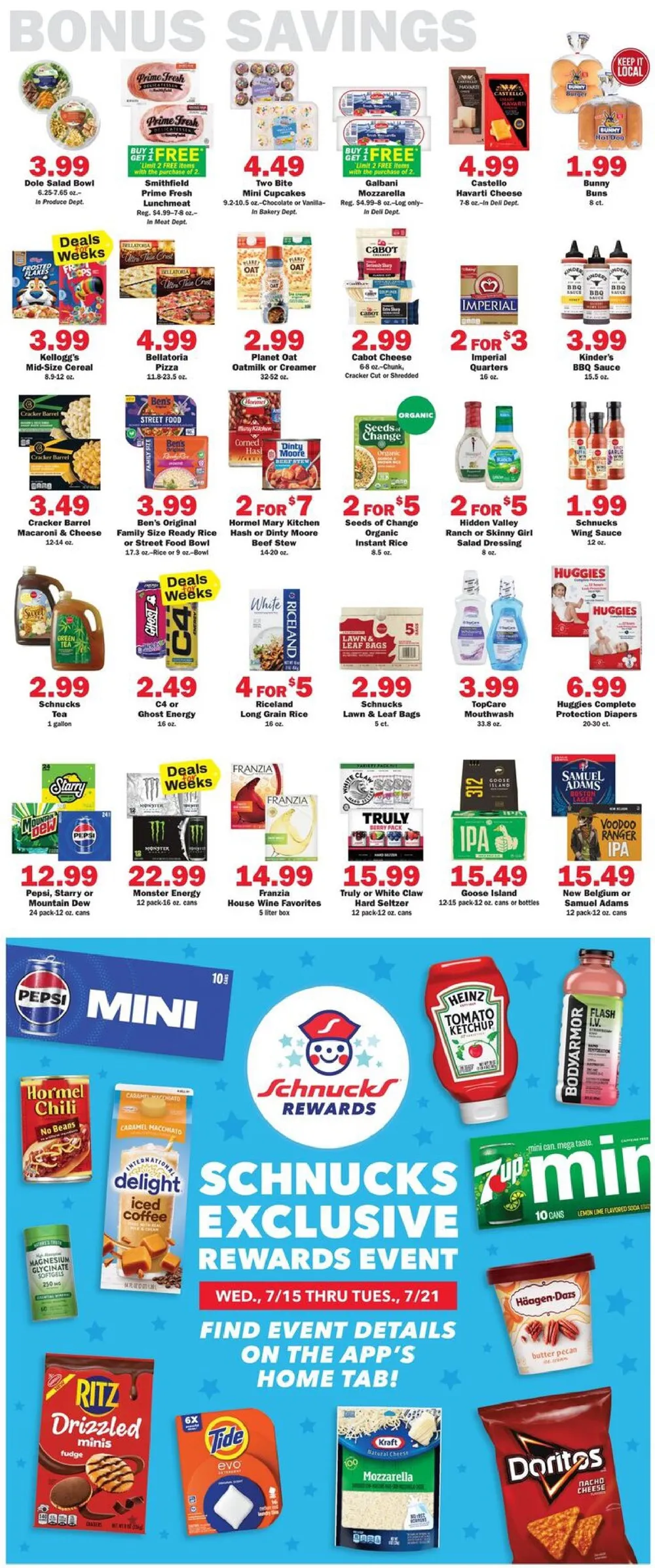 Schnucks Weekly Ad Deals July 22 - 28, 2026 - Image 1 July 15 - 21