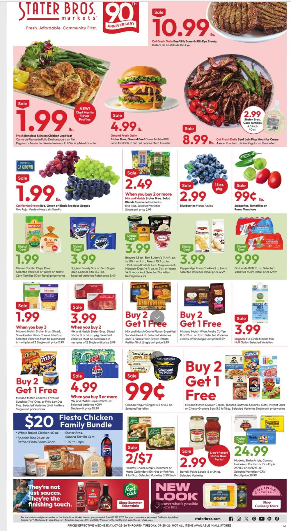 Stater Bros. Weekly Ad July 22 - 28, 2026 - Image 1 July 22 - 28