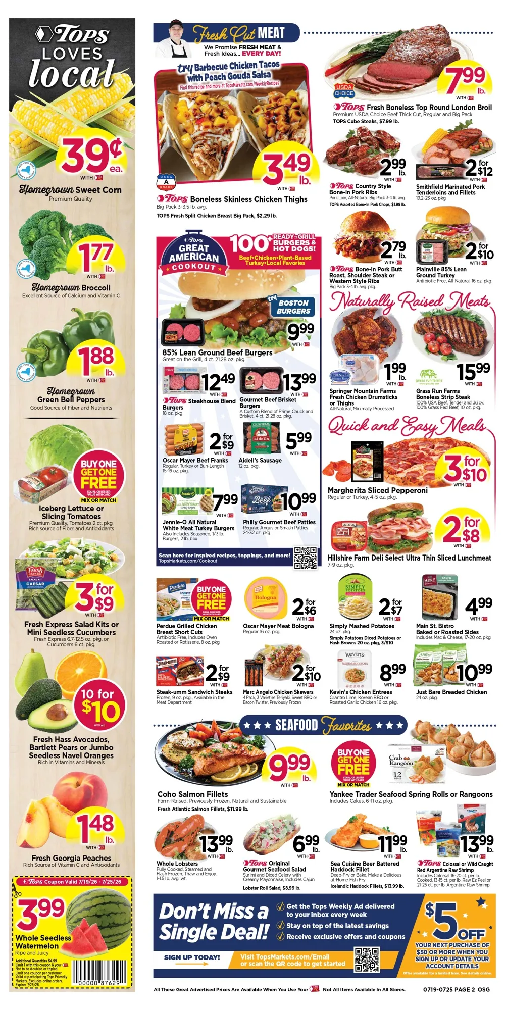 Tops Weekly Ad Deals July 19 - 25, 2026 - Image 2 July 19 - 25