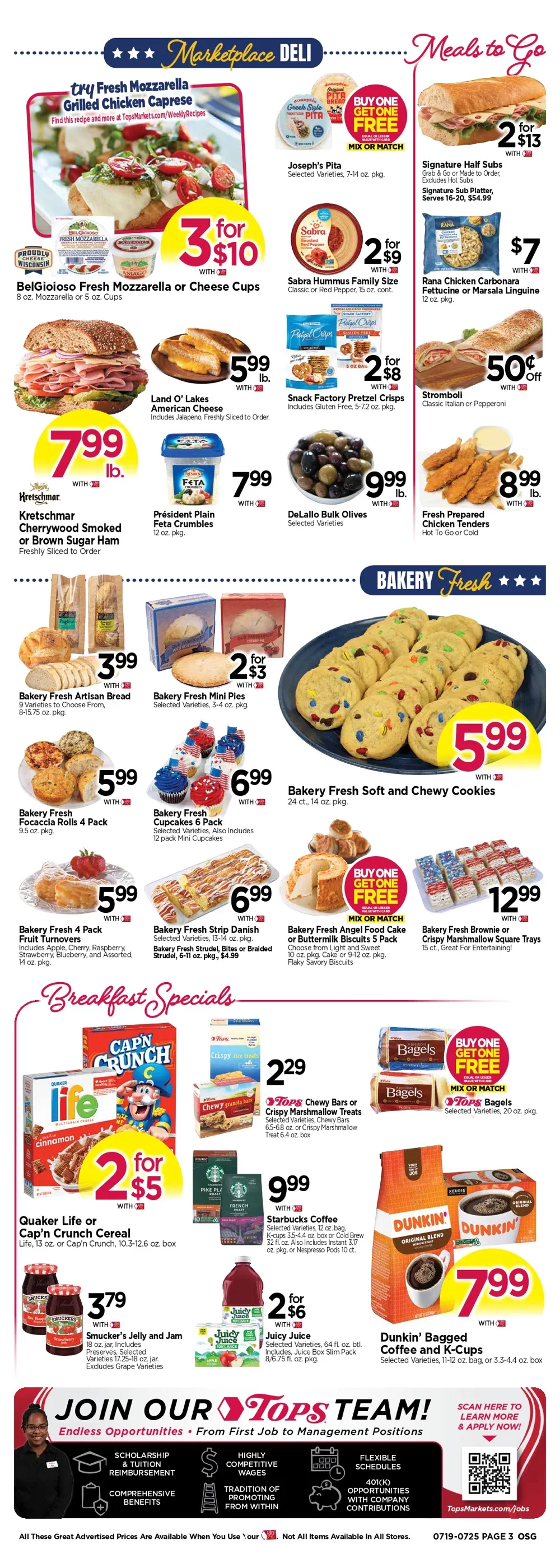 Tops Weekly Ad Deals July 19 - 25, 2026 - Image 1 July 19 - 25