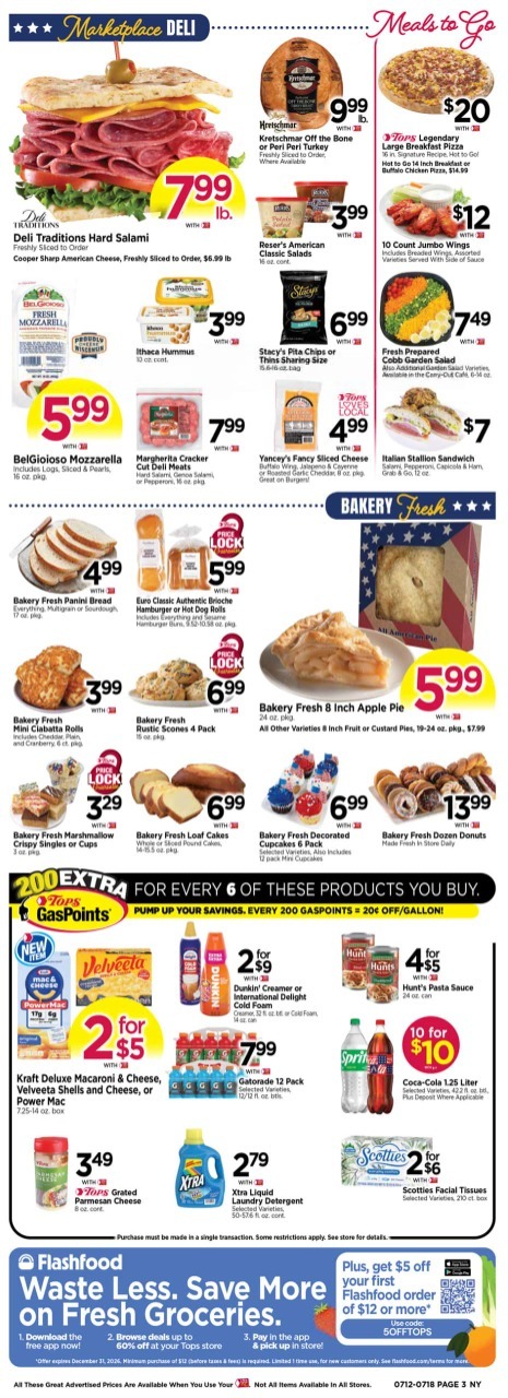 Tops Weekly Ad Deals July 19 - 25, 2026 - Image 1 July 12 - 18