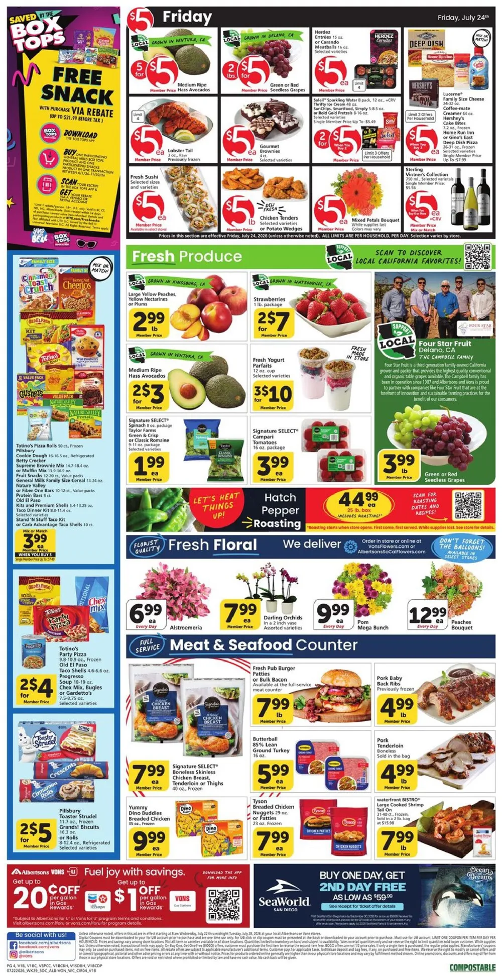 Vons Weekly Ad Deals July 22 - 28, 2026 - Image 2 July 22 - 28