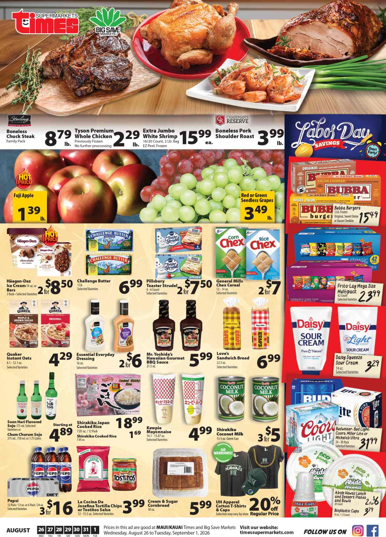 Times Supermarkets Weekly Ad August 26 – September 1, 2026